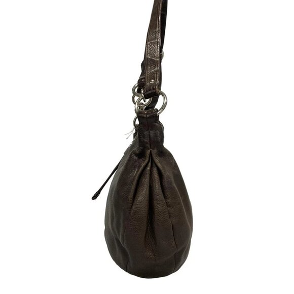 COACH Ali Leather Convertible Hobo Dark Brown Leather - Shoulder Bag - Picture 2 of 10